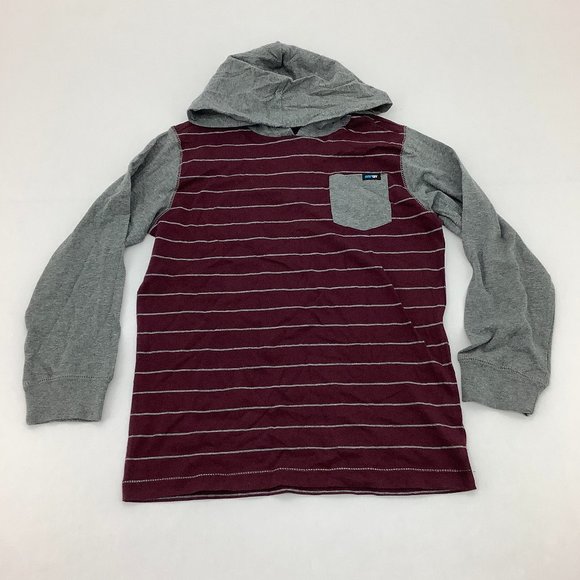 Amplify | Boy's Long Sleeve Shirt | Maroon & Grey | Small - Picture 1 of 2